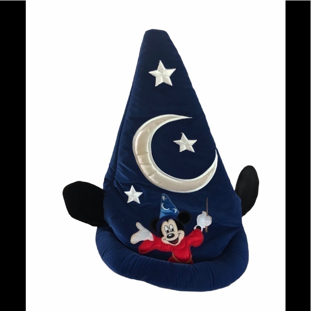 Walt Disney World Mickey Mouse Wizard Hat Blue Velvet Youth Magic Hocus Pocus